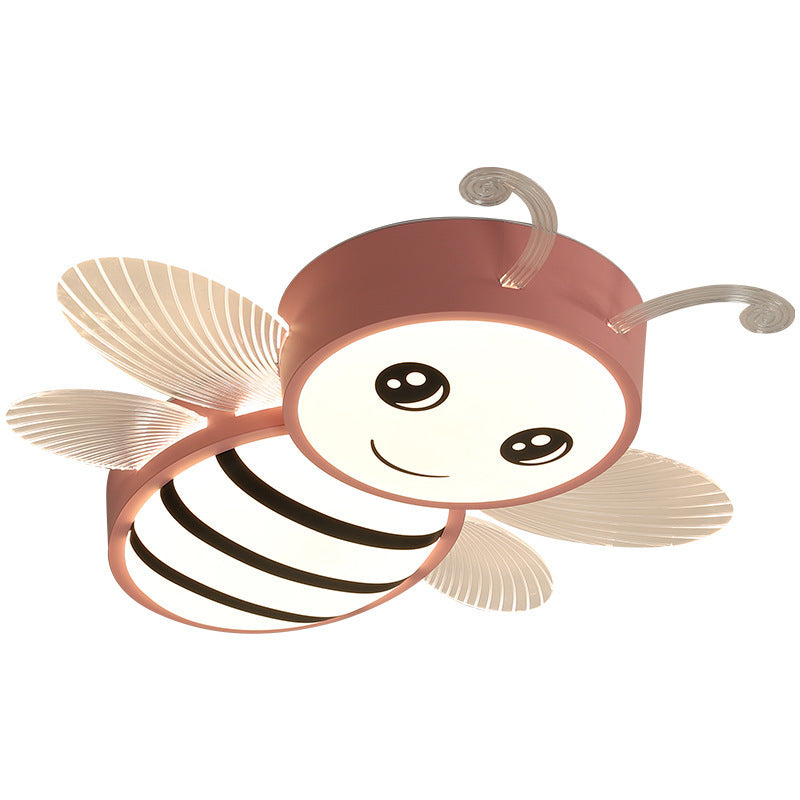 Children's Bee Bedroom Led Ceiling Lamp