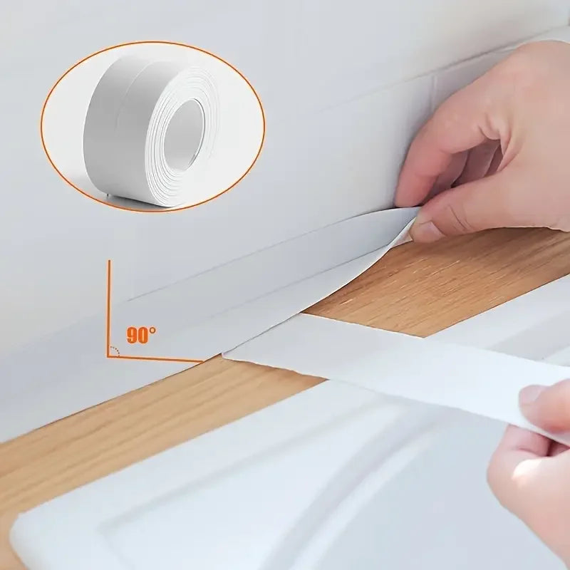 Shower Bath Sealing Tape Strips PVC Self Adhesive Waterproof Wall Sticker for Bathroom Kitchen Seal Caulk Strip Sink Mold Proof