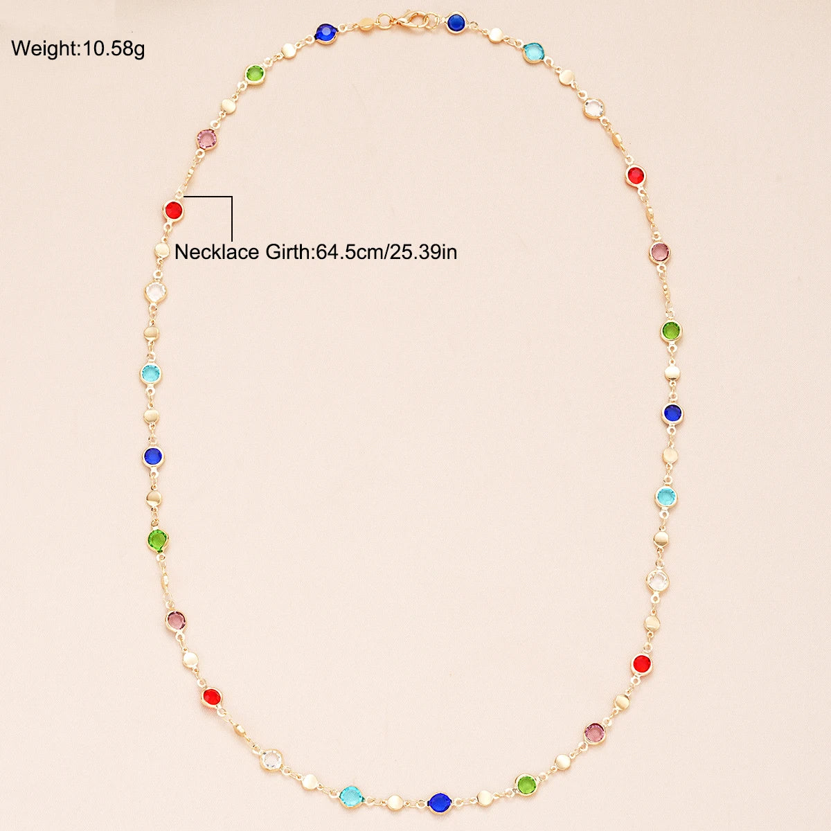Bohemian Colorful Long Y-Shaped Necklace for Women Vintage Gold Color Metal Crystal Pendant Necklace Summer Holiday Jewelry Gift