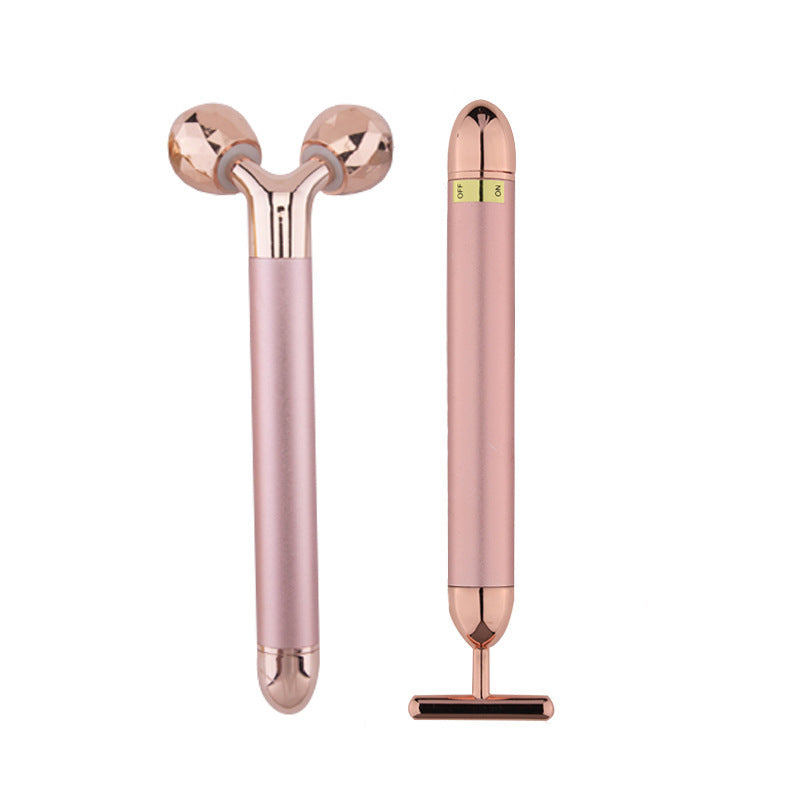 Metal 3D Roller T-shaped Gold Rod Set