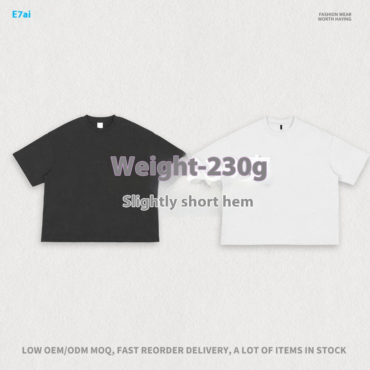 Popular Heavy Cotton Men's Short-sleeved T-shirt