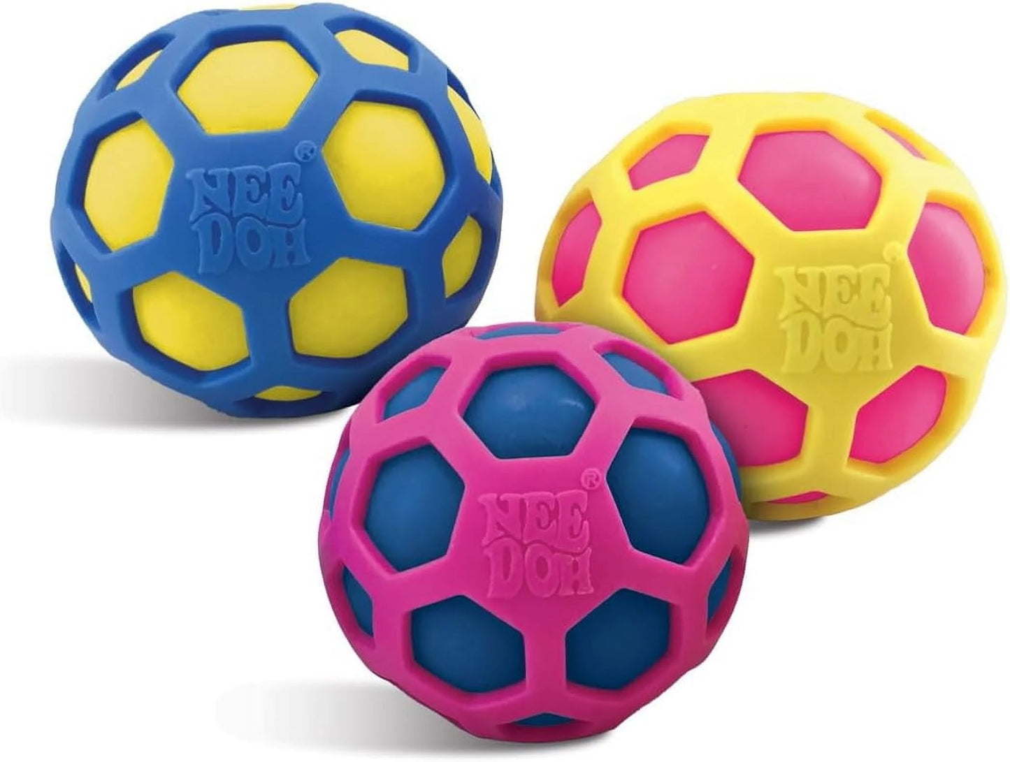 Nee Doh Atomic Squeeze Ball - Novelty Fidget Toy for Children Ages 3 and Up, Available in Multiple Colors
