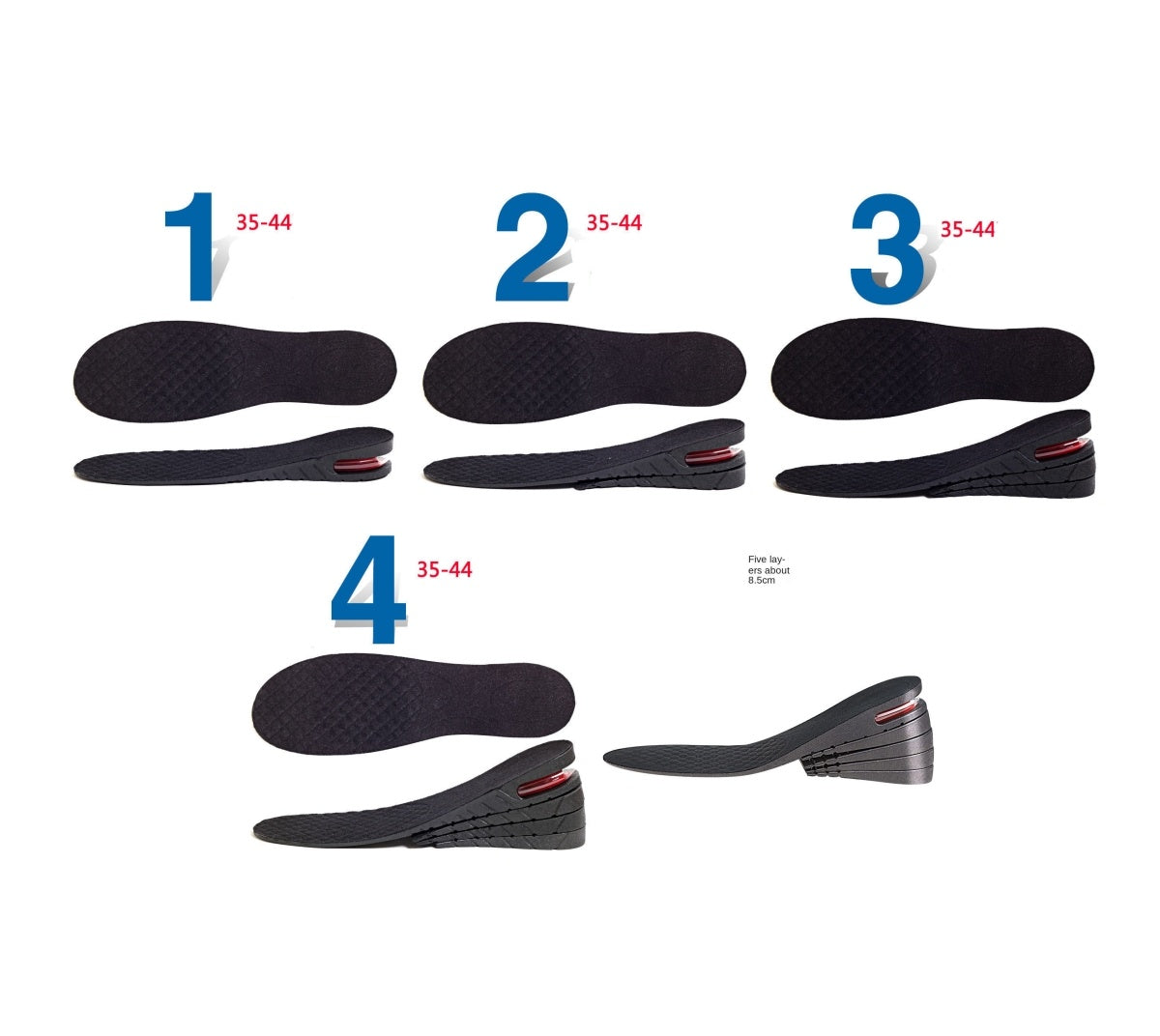 Inner Heightening Insole Sports Shock Absorption Invisible Air Cushion
