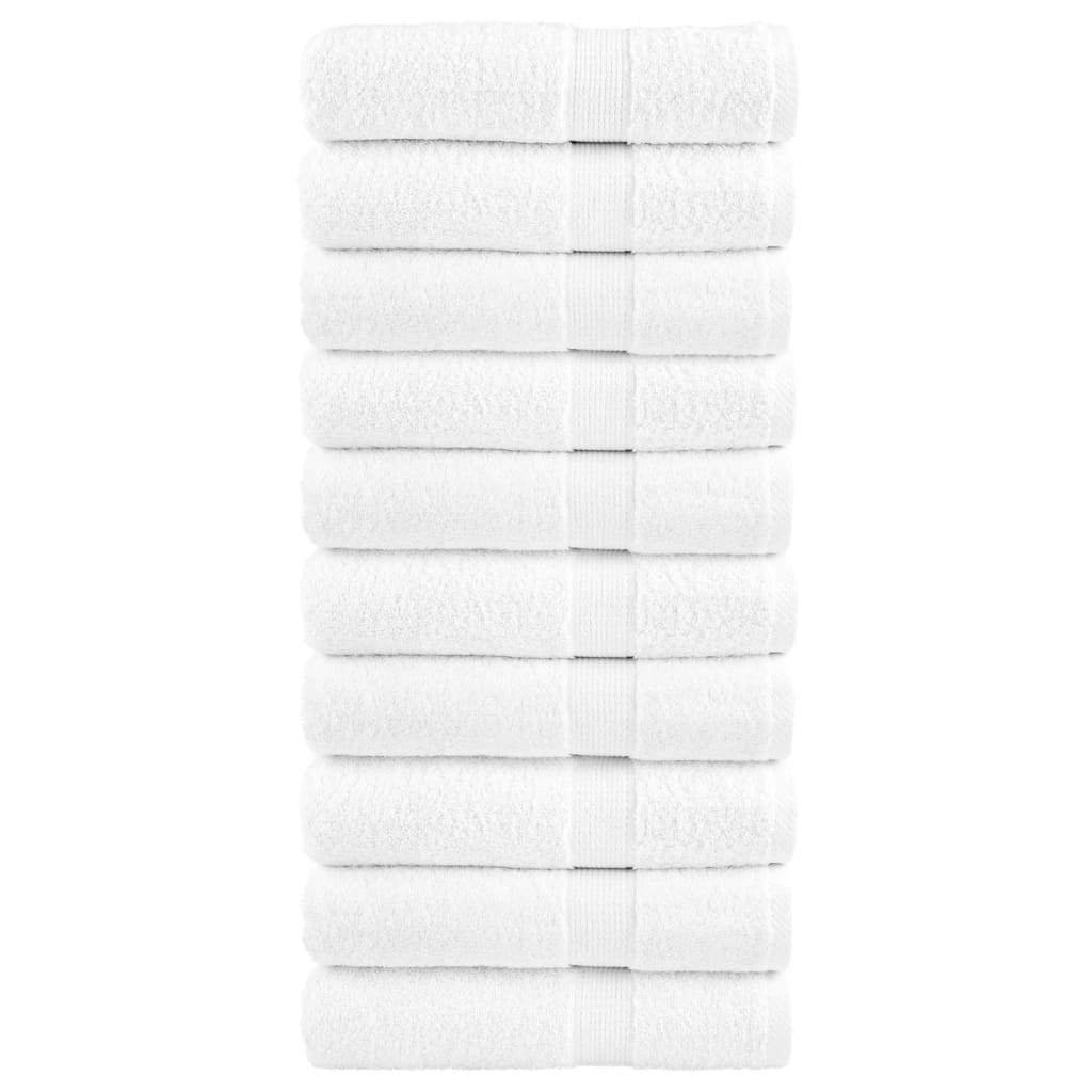 vidaXL Prosoape baie premium SOLUND 10 buc alb 100x150cm 600gsm