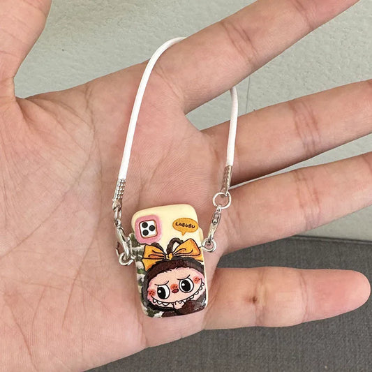 2025 New Labubu Accessories Decor Mini Cartoon Phone Case Pendant Mini Camera Labubu Diy Decor Accessories Toy Gift