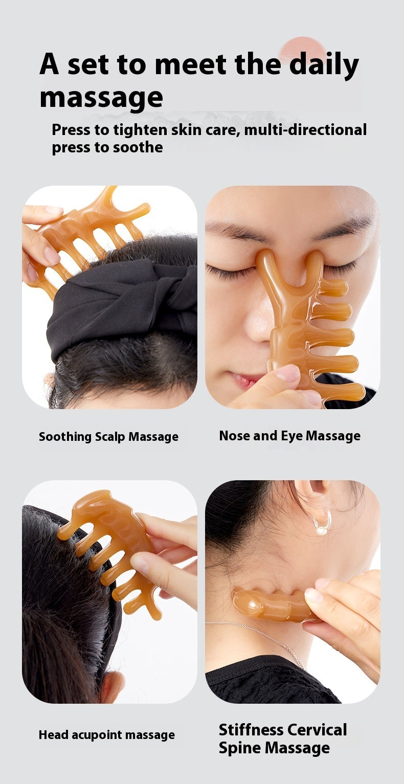 Fake Cow Horn Scraping Board Facial Special Beauty Stick