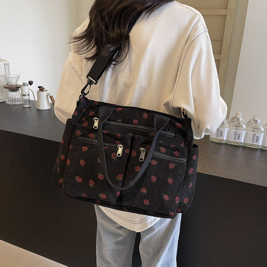 Printed All-matching Women's Strawberry Shoulder Messenger Bag