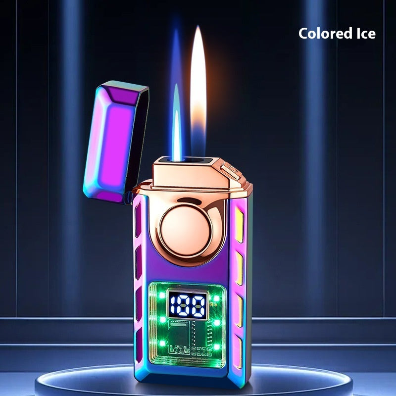Creative Intelligent Ignition Power Display Double Fire Cigarette Lighter
