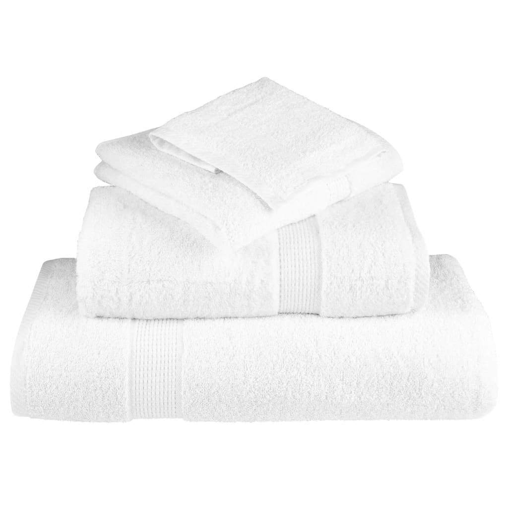 vidaXL Prosoape baie premium SOLUND 10 buc alb 100x150cm 600gsm