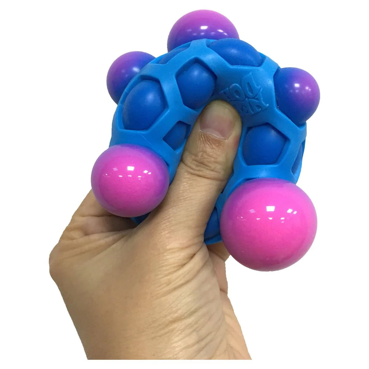 Nee Doh Atomic Squeeze Ball - Novelty Fidget Toy for Children Ages 3 and Up, Available in Multiple Colors
