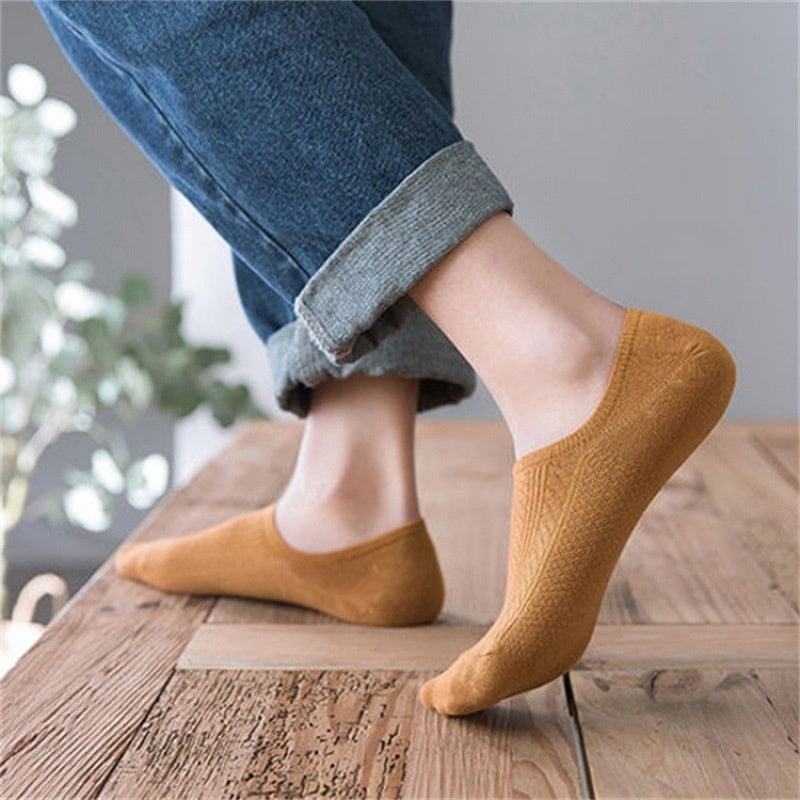 Combination Short Ankle Socks Hemp Pattern