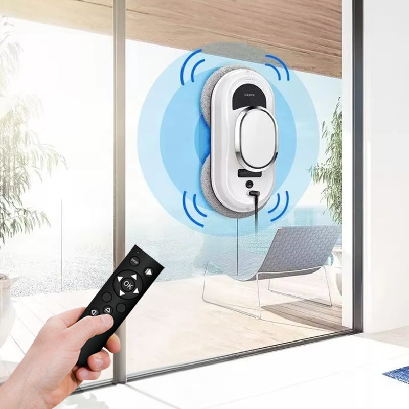 5600Pa Smart Window Cleaning Robot Auto-Guided, Remote-Controlled Glass Cleaner for Home Use