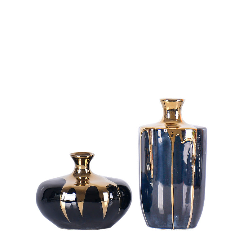 Creative Ceramic Vase for Modern Living Room, Dry Flower Arrangement, Decorative Piece for TV Cabinet, Dining Table, and Entrance Hall