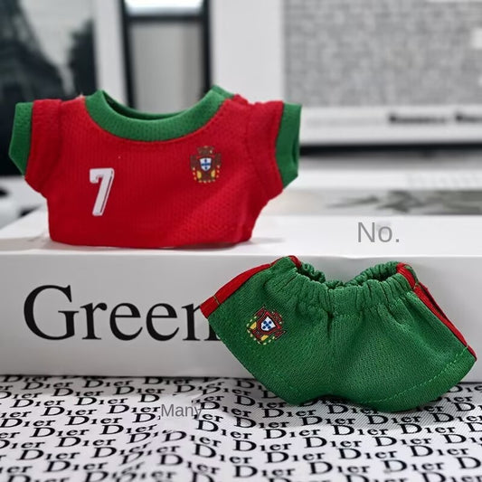 Labubu Doll Clothing Jersey 17cm Pendant First and Second Generation PVC Plush Toy Dress-up Set