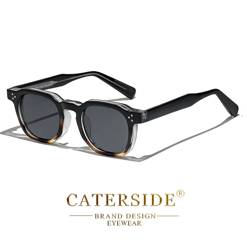CATERSIDE New Square Punk Sunglasses Men Retro Personalized Design Sun Glasses Women Fashion Party Business Festival Gift UV400