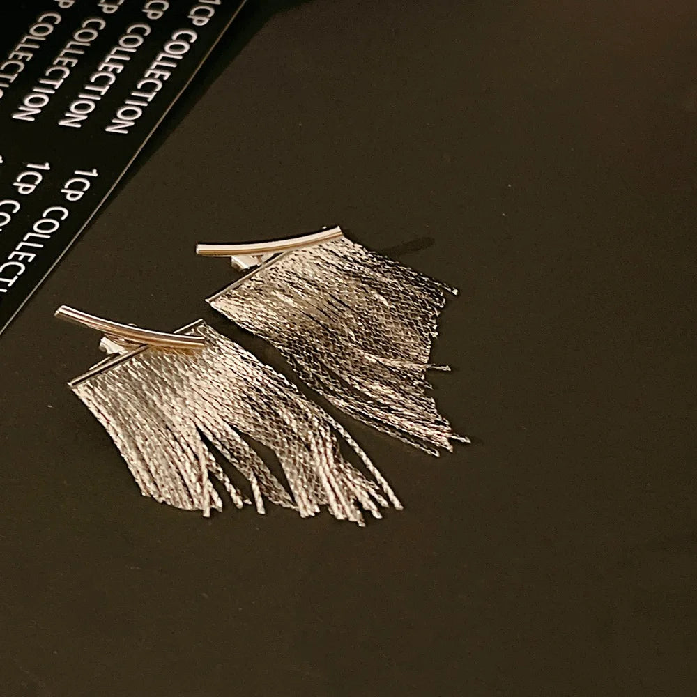 Fashion Dangle Earrings Long Bling Gold Color Tassel Earrings for Women Girls Wedding Daily Hot Sale Jewelry Gift
