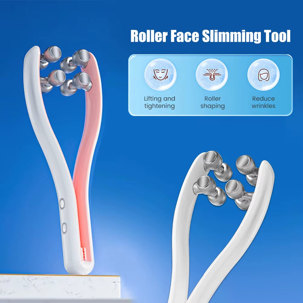 Facial Roller Face Lifting Massage Machine Y Shape V Face anti Double Chin Reduction Full Body Massager Skin Care Beauty Tool 