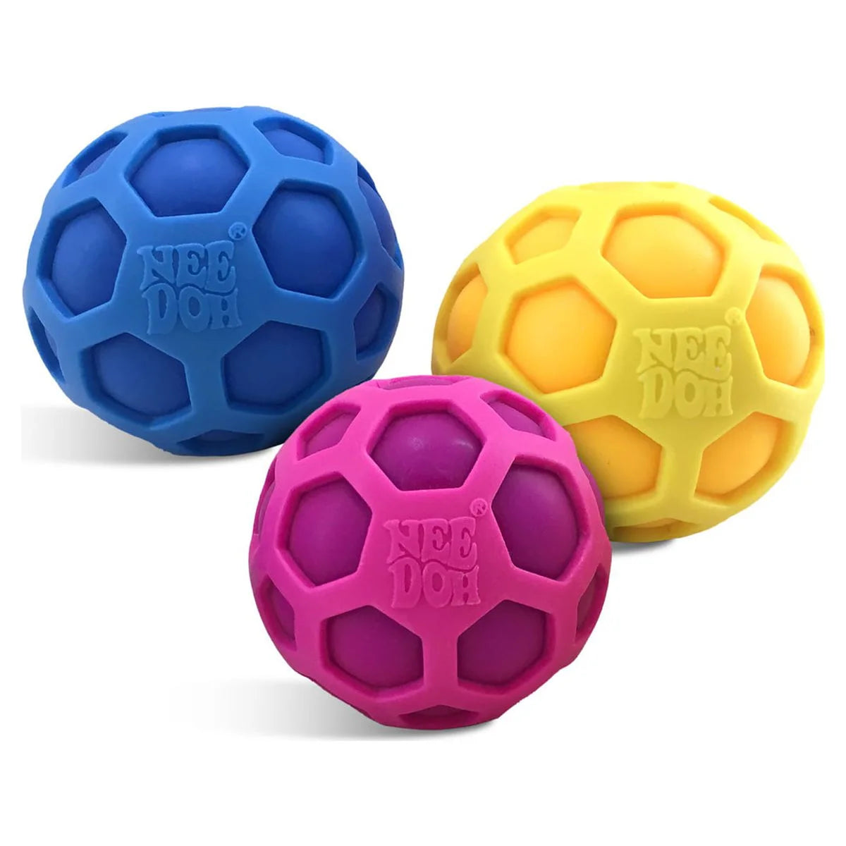 Nee Doh Atomic Squeeze Ball - Novelty Fidget Toy for Children Ages 3 and Up, Available in Multiple Colors