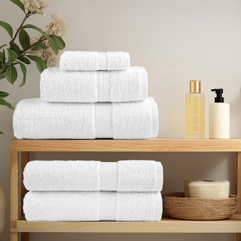 vidaXL Prosoape de duș premium SOLUND 25 buc alb 70x140cm 600 gsm