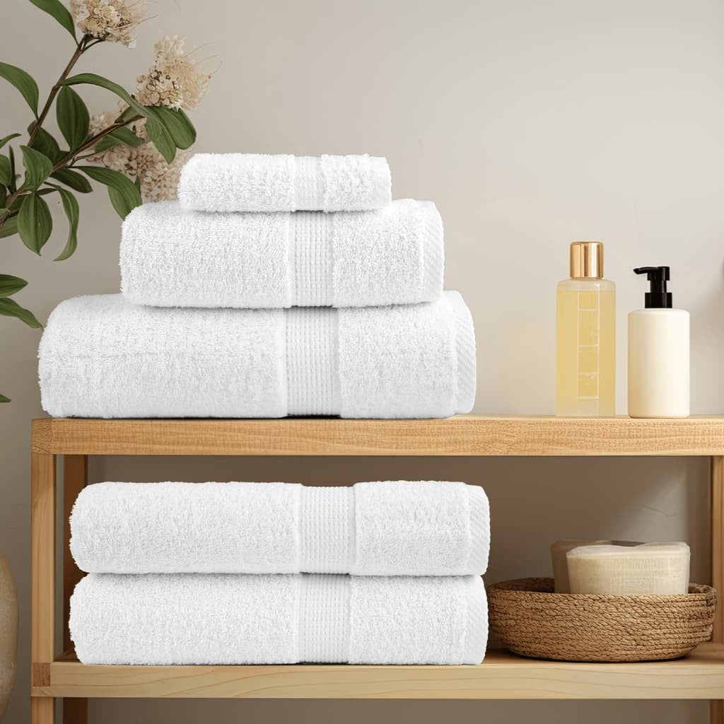 vidaXL Prosoape baie premium SOLUND 10 buc alb 100x150cm 600gsm