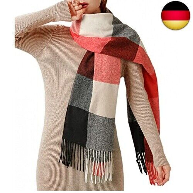 HYUET Winter Pashmina Schal Schal Damen Plaid Elegant Lange Weiche Warme