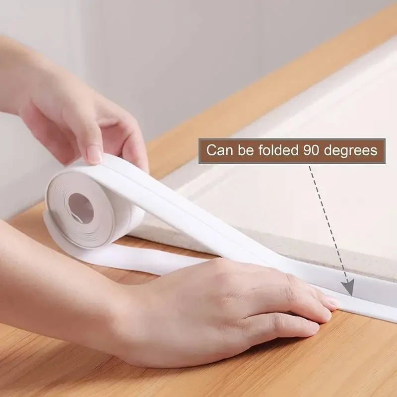 Shower Bath Sealing Tape Strips PVC Self Adhesive Waterproof Wall Sticker for Bathroom Kitchen Seal Caulk Strip Sink Mold Proof