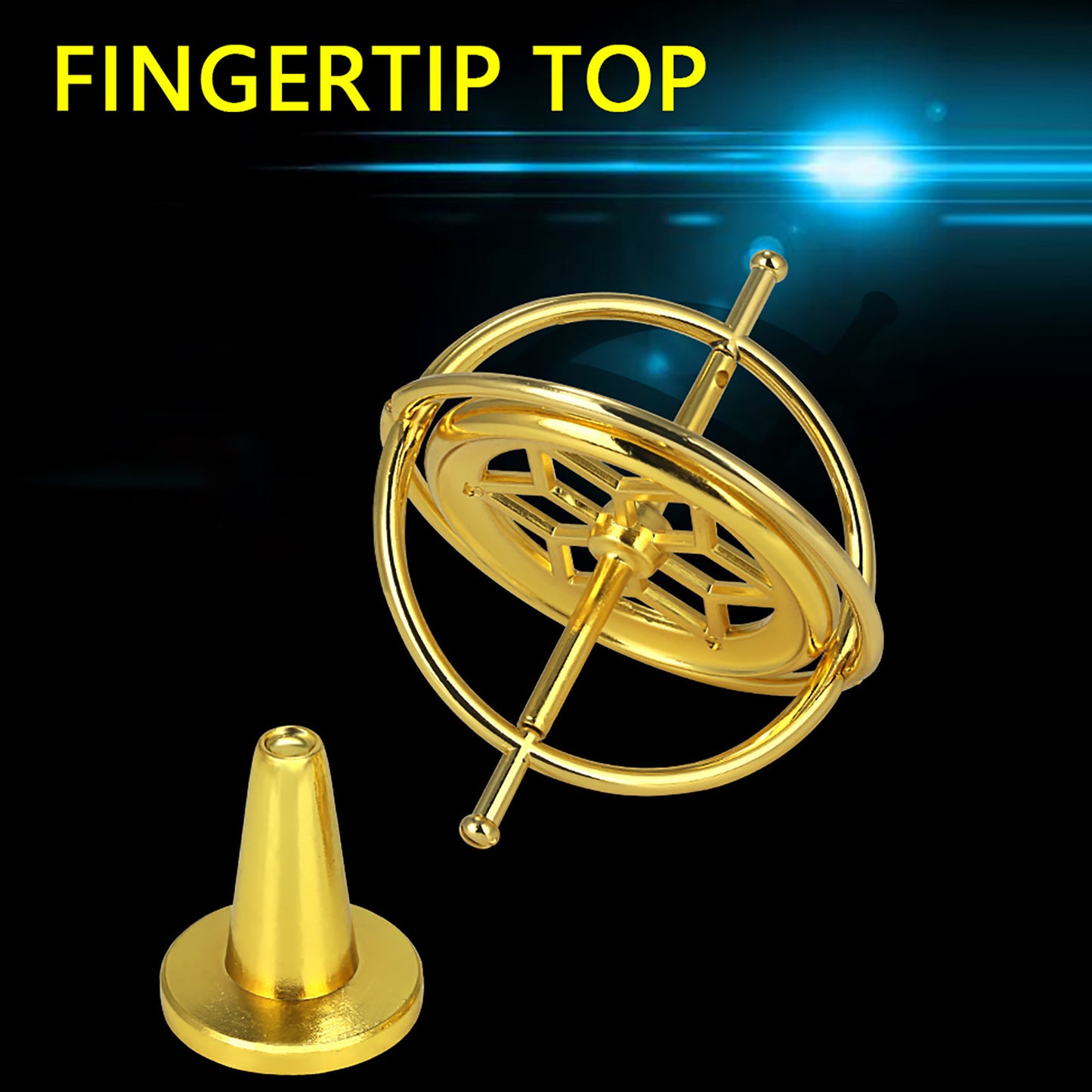 Creative Scientific Learning Metal Finger Gyroscope Gyro Top Pressure Relieve Classic Toy Educational Toy For Children