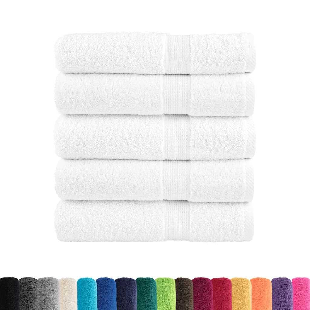 vidaXL Prosoape de duș premium SOLUND 25 buc alb 70x140cm 600 gsm