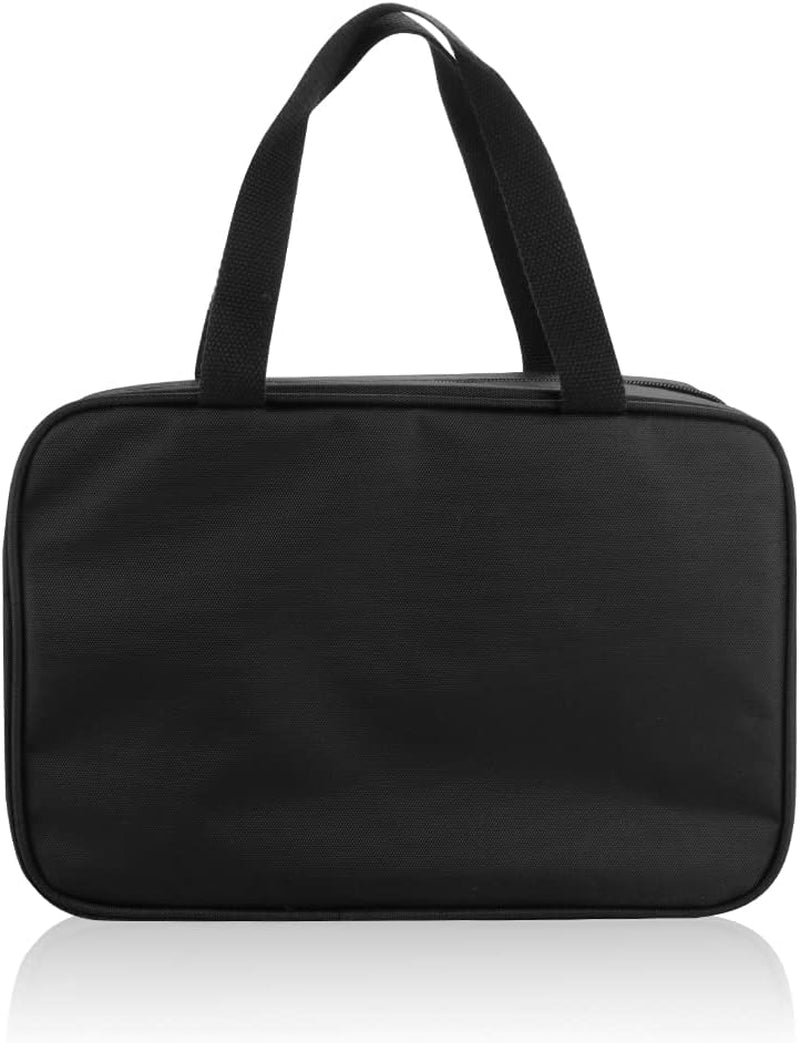Full Size Toiletry Bag Hand-Held Large Cosmetic Bag Travel Makeup Bag Portable Large Wash Bag Waterproof Toiletry Kit Organizer for Women & Girl (Black)