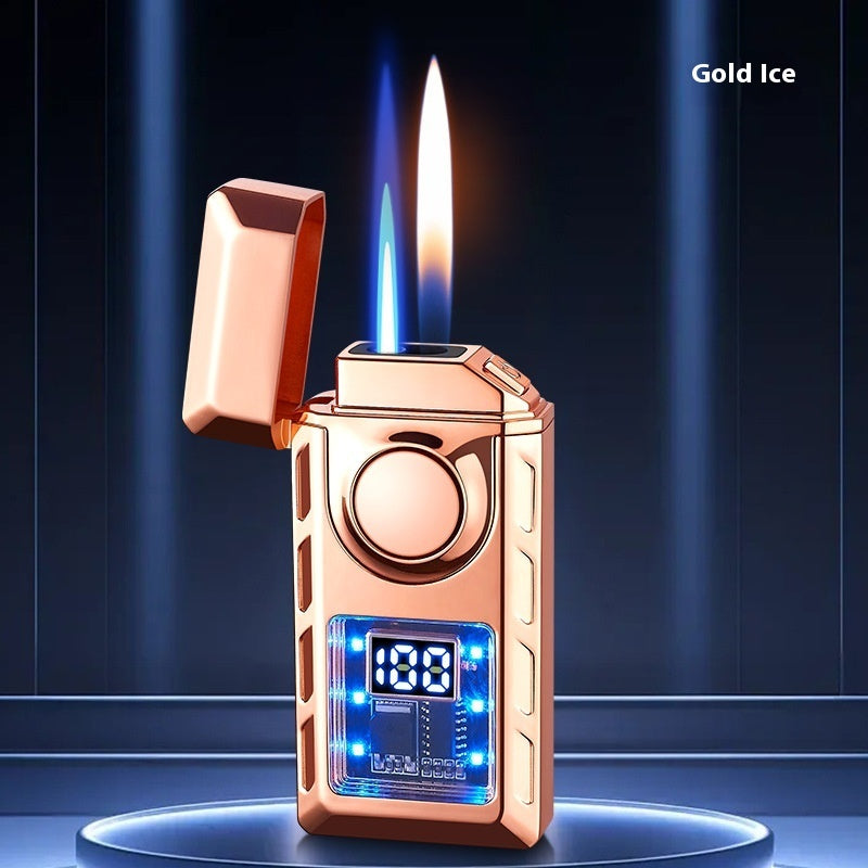 Creative Intelligent Ignition Power Display Double Fire Cigarette Lighter