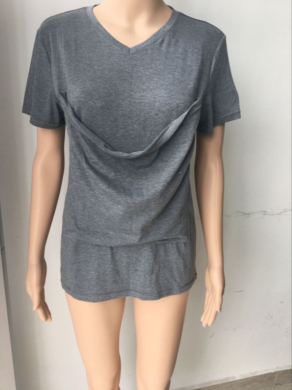 Kangaroo Dad Multifunctional Clothes Round Neck Casual T-Shirt Men's