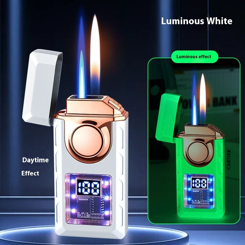 Creative Intelligent Ignition Power Display Double Fire Cigarette Lighter