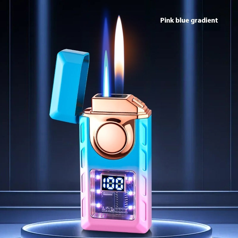 Creative Intelligent Ignition Power Display Double Fire Cigarette Lighter