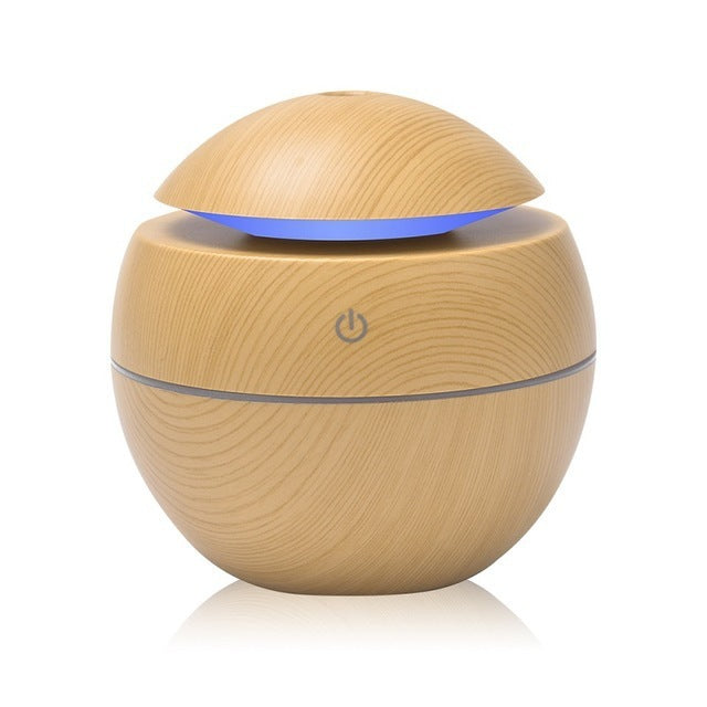 Eco-friendly Mute Mushroom Head Mini Ultrasonic Wood Grain Humidifier
