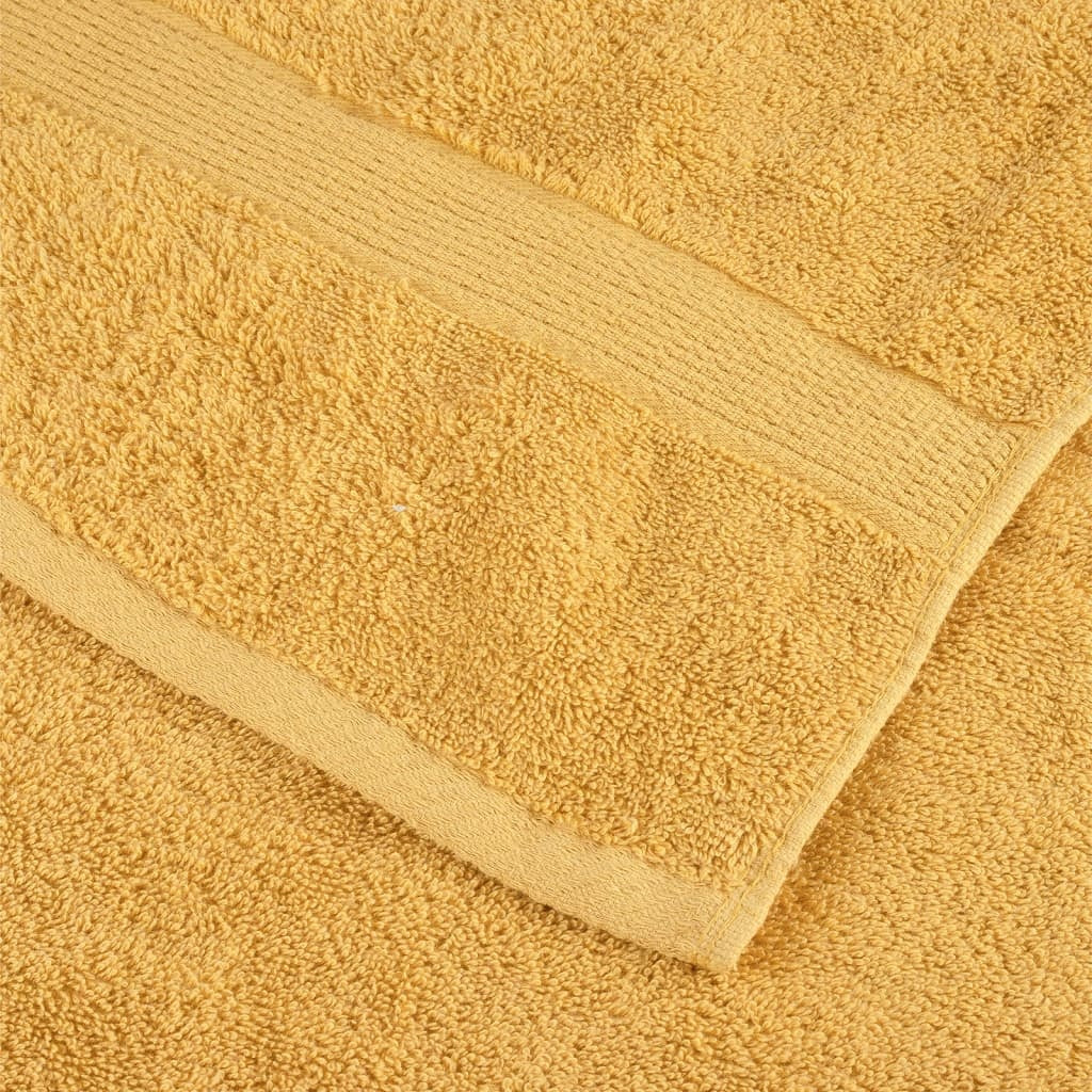 vidaXL Prosoape de saună premium SOLUND 4 buc auriu 80x200cm 600gsm