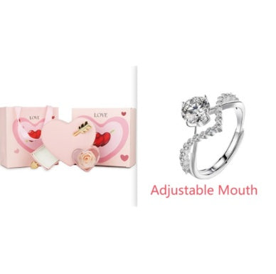 Plastic Double Love Heart-shaped Jewelry Box