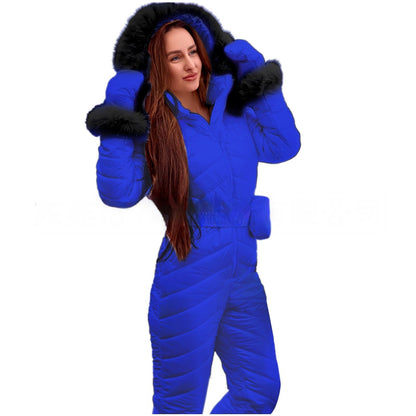 Winter Outdoors Fashion One-piece Ski Suit Women