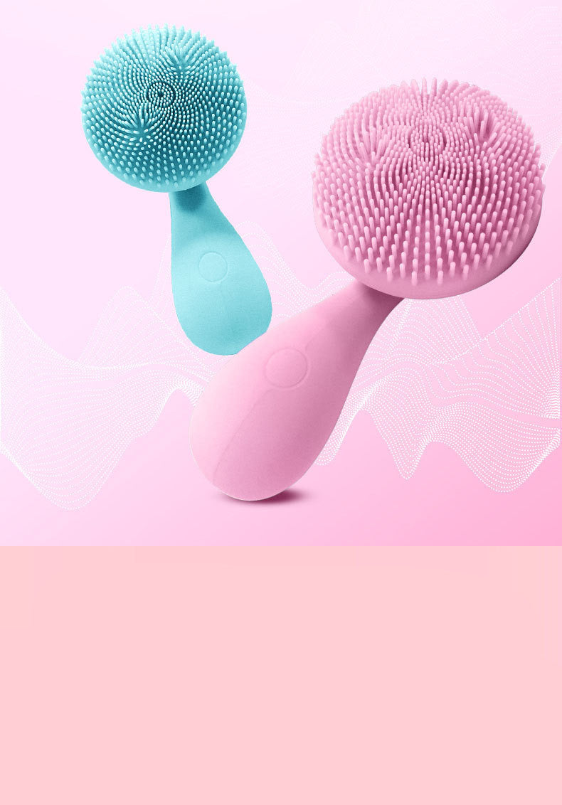 Xiaoruyi Sonic Electric Facial Cleansing Device Silicone Facial Washing Brush Magnetic Bead Rotating Facial Cleansing Facial Cleansing Brush Pore Cleaner