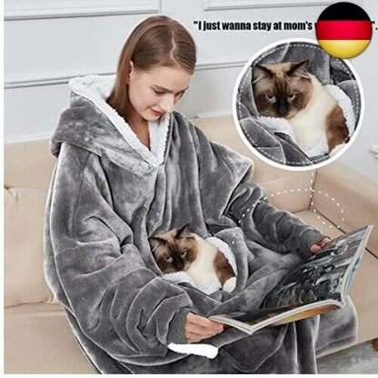 Oversized Hoodie Damen,Weich Flanell Hoodies Decke Damen,Mit Übergroßer T