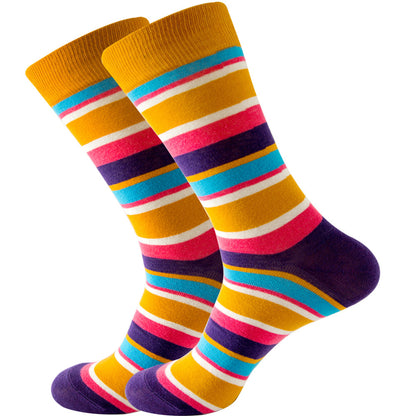 Striped Men And Women Trendy Color Street Cool Tube Socks