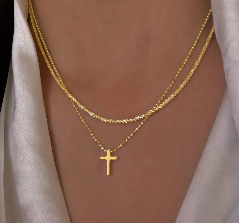 Fashion Simple Sparkling Necklace For Women Silver Color Clavicle Chain Choker Necklace Female Korean Wedding Party Jewelry Gift