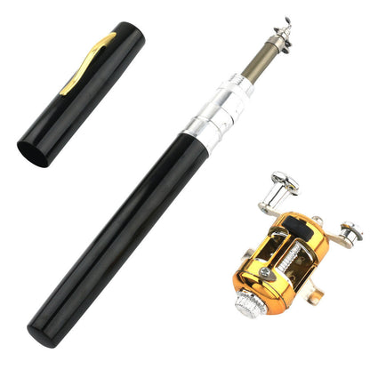 Portable Telescopic Pocket Stream Fishing Rod Ice Rod Sea Fishing Rod 1m Pen Fishing Rod Kit