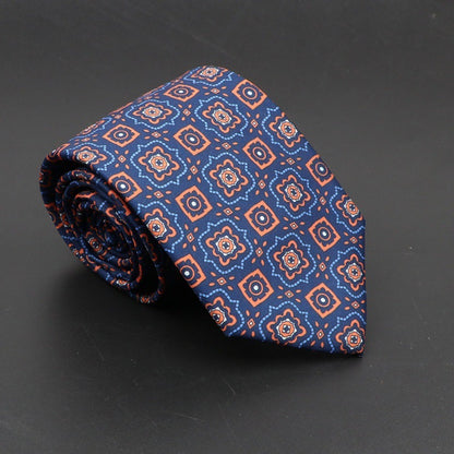 Super Soft Bohemian Silk Ties Men's Fashion 75mm Necktie