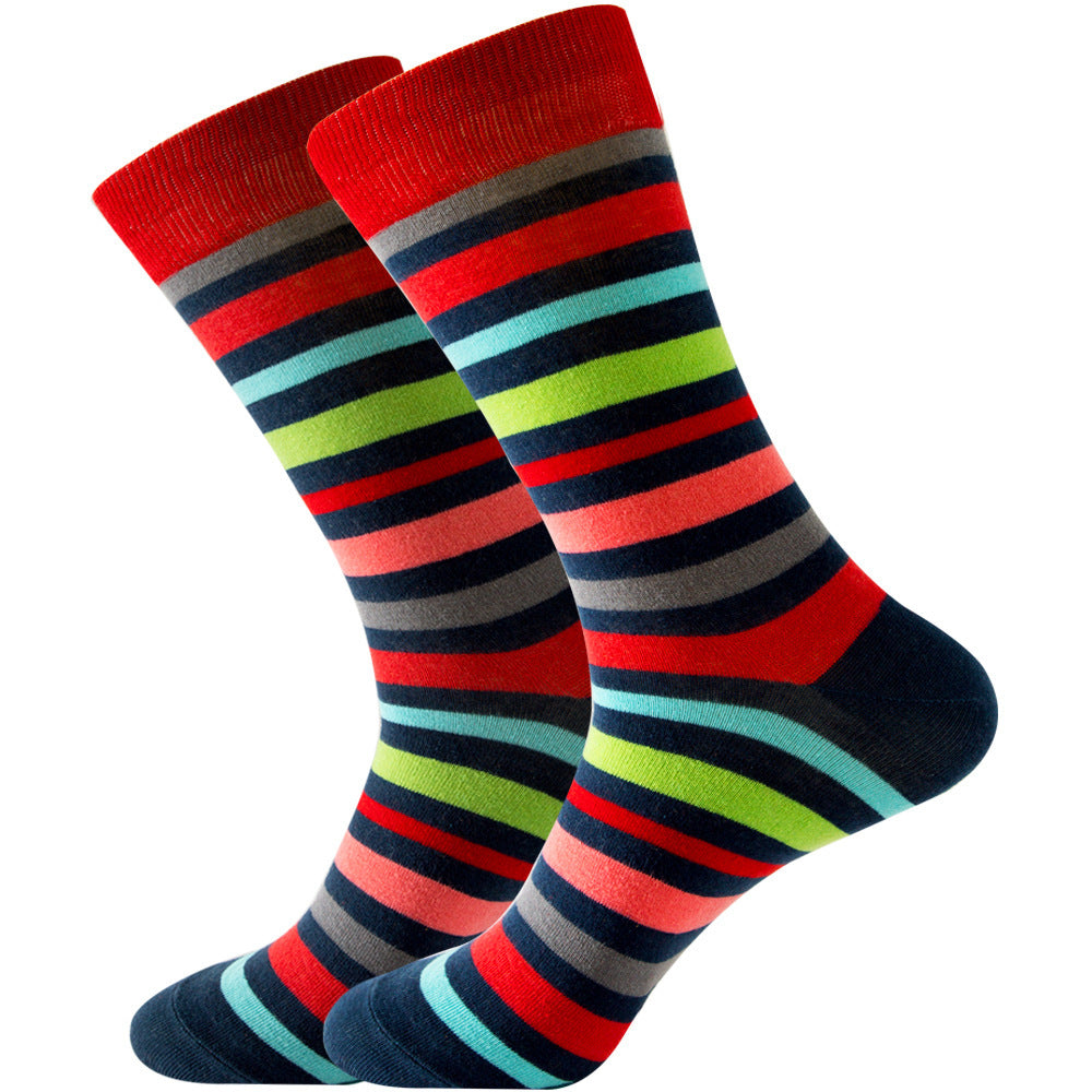 Striped Men And Women Trendy Color Street Cool Tube Socks