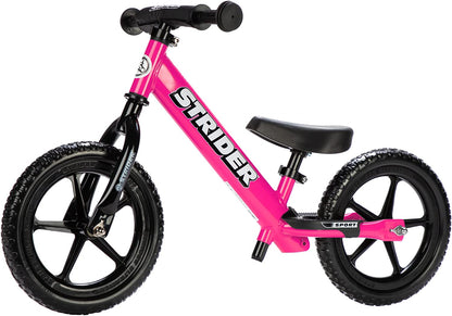 12” Sport Bike - No Pedal Balance Bicycle for Kids 1 to 4 Years - Includes Safety Pad, Padded Seat, Mini Grips & Flat-Free Tires - Tool-Free Assembly & Adjustments