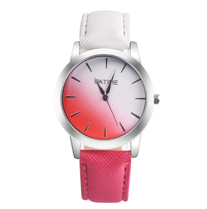 Fashion Casual Retro Rainbow Design Watch Women Analog Quartz Wristwatches Clock   Elegant Lady Wristwatch Woman Time