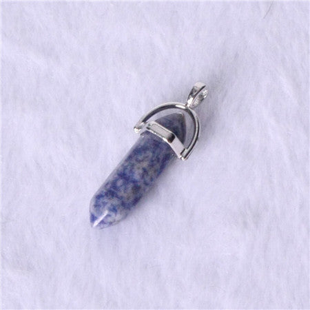 Natural Stone Hexagonal Prism Pendant