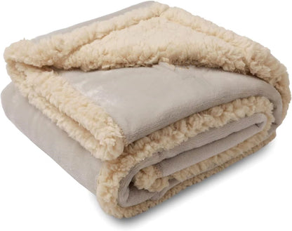 Flannel Cotton Wool Sherpa Thick Pet Blanket Dog Kennel