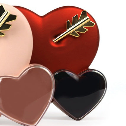 Plastic Double Love Heart-shaped Jewelry Box