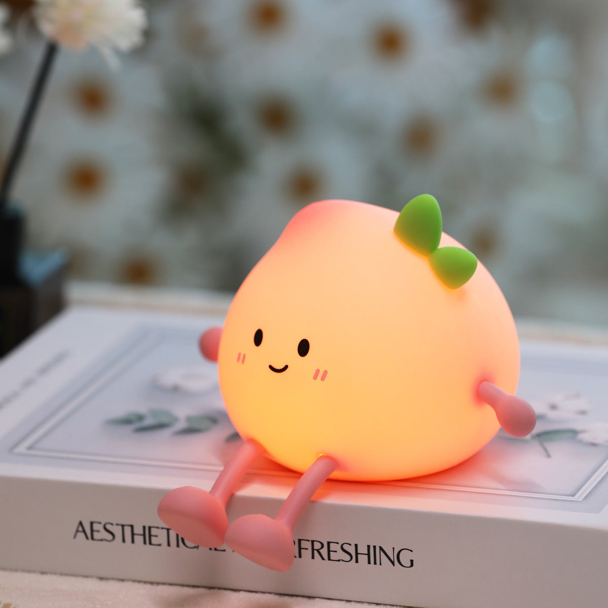 Small Fart Peach Small Night Lamp Rechargeable Eye Protection